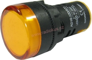LED kontrolka 230V AC oranžová