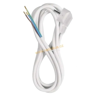 Flexo šňůra PVC 3× 1,0mm2, 2m, bílá