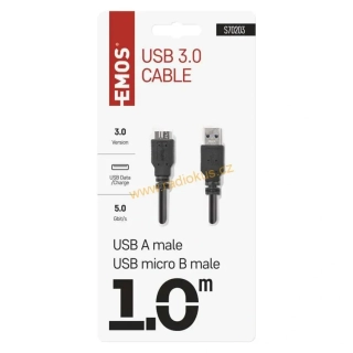 Kabel USB 3.0 USB A vidlice / USB Micro B , 1m