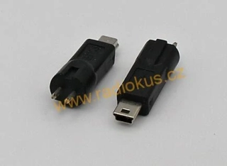 Vidlice Mini USB B napájecí s vidličkou , přímá ,