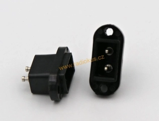 Panelová vidlice pro napájení autoledniček , 2 pin