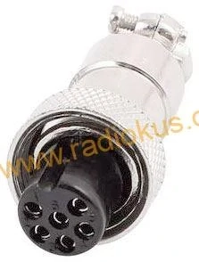 Zásuvka kabelová GX12 6 pinová , přímá