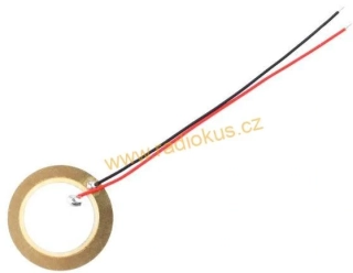 Piezoměnič pr. 27mm 90dB/10cm/4,2kHz bez krytu s vývody