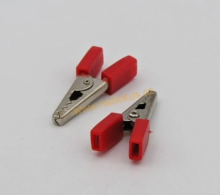Krokosvorka poloizolovaná letovací červená 32 mm