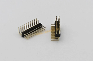 Vidlice 2 x 10 pinů do DPS , úhlová , rastr 2,54mm