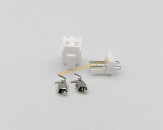 Sada JST-VH-3.96 2pin rastr 3,96mm vidlice do DPS + zásuvka na kabel