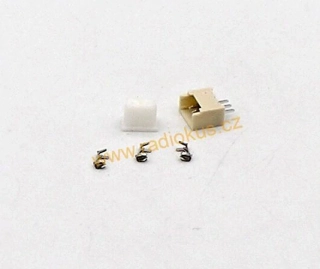 Sada JST-1.25 3pin rastr 1.25mm vidlice do DPS + zásuvka na kabel
