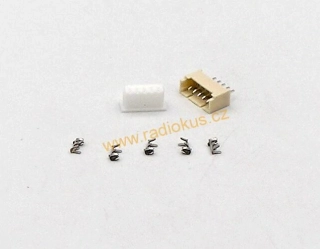 Sada JST-1.25 5pin rastr 1.25mm vidlice do DPS + zásuvka na kabel