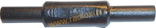 Spojka pro banánek 4 mm , 2 x zdířka , černá