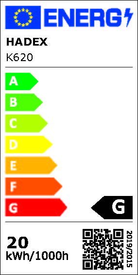 Žárovka halogenová 12V / 20W patice G4 - energetický štítek