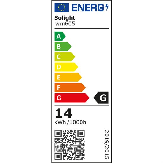 LED pásek 12V / 14,4W / 1m , 60 LED / 1 m , teplá bílá , IP65 , čip SMD5050 , balení 5m - energetický štítek
