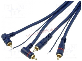 Kabel 2x CINCH vidlice / 2x CINCH vidlice 5m HQ